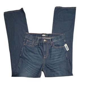 Old Navy Women Straight Leg Dark Wash Denim Jeans Size 0-2